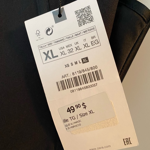 Zara NWT top XL - Picture 3 of 4